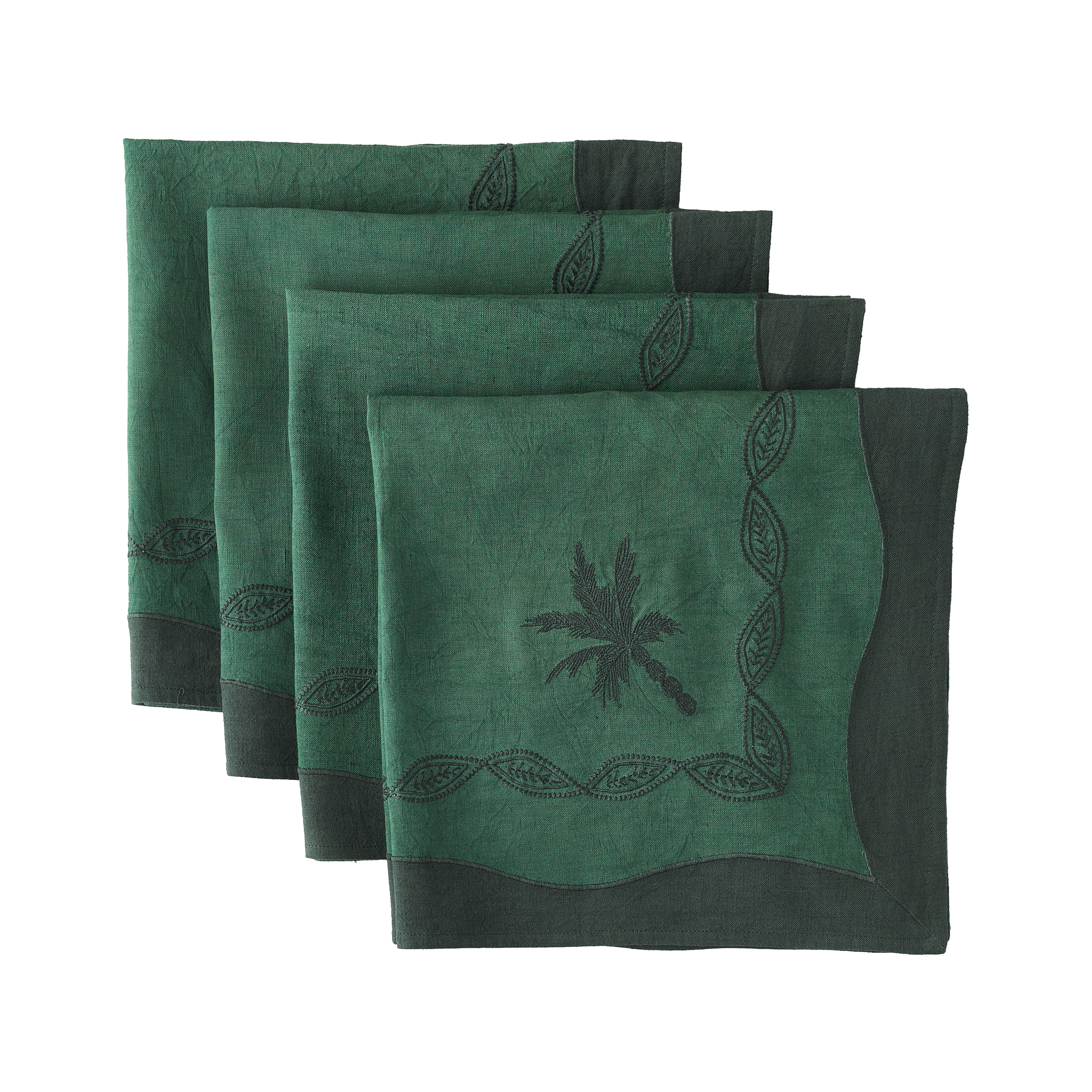  MLMC Rustic Cheesecloth Napkins Set of 24 Emerald